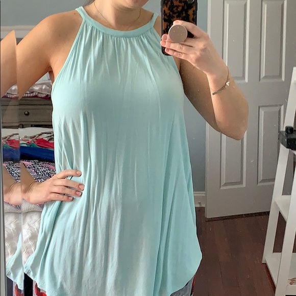 LOFT Outlet Aqua Halter Tank Sz S - Picture 2 of 5